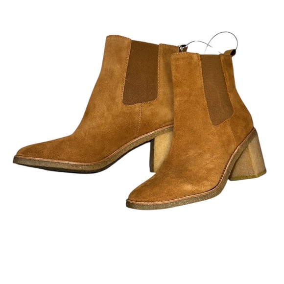 Ralph Lauren Marianna Bootie - Water Repellant Suede Whiskey Brown SIZE 11 READ - Picture 2 of 4